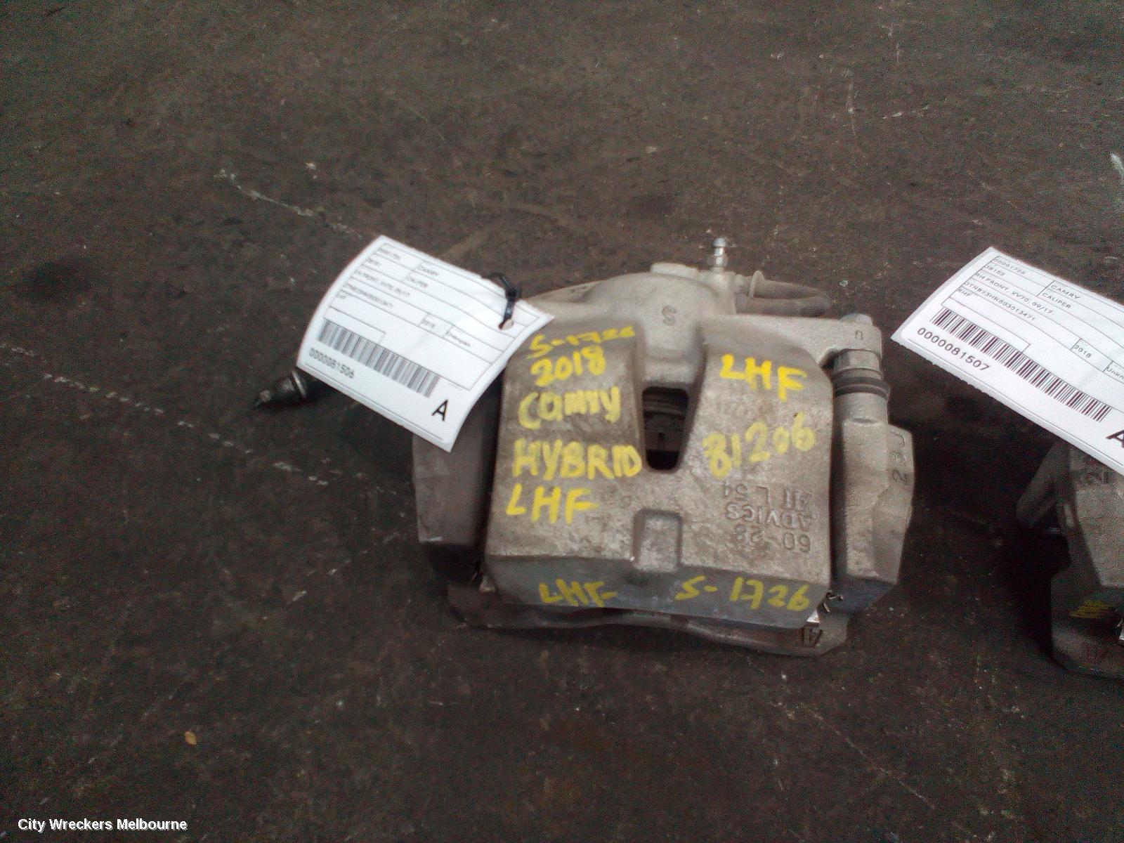 TOYOTA CAMRY CALIPER, LH FRONT, XV70, 09/2017 ONWARDS