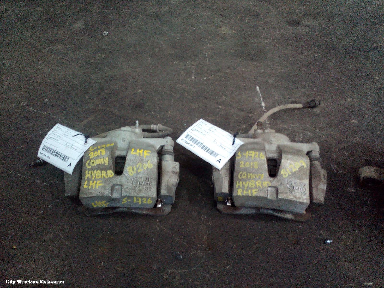 TOYOTA CAMRY CALIPER, RH FRONT, XV70, 09/2017 ONWARDS