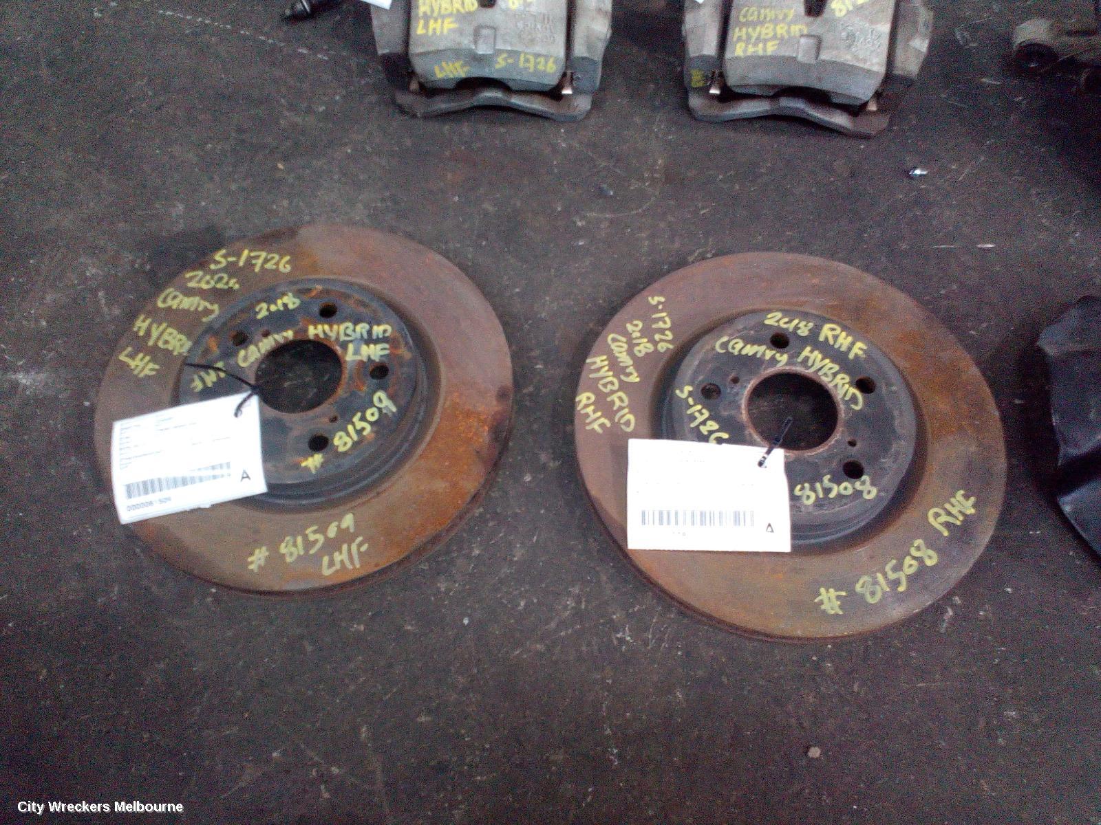 TOYOTA CAMRY FRONT BRAKE DISC/DRM, XV70, 09/2017 - 05/2024
