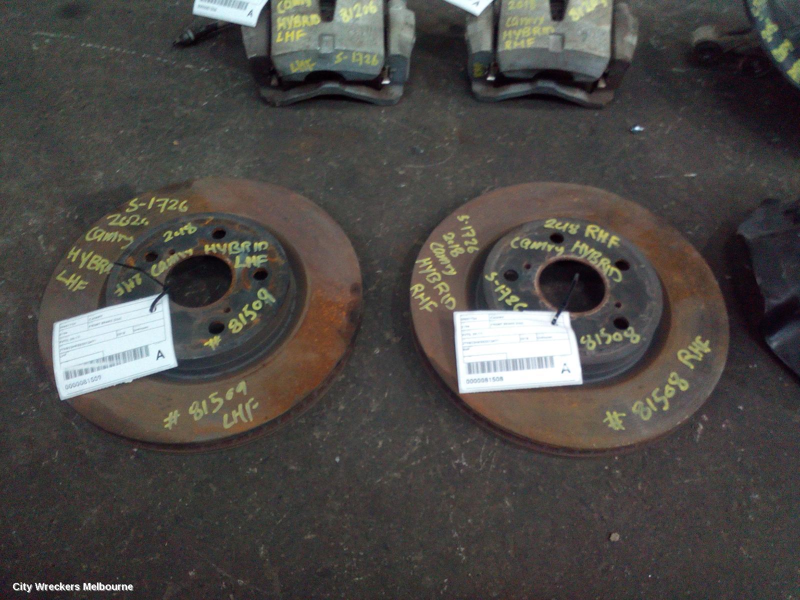 TOYOTA CAMRY FRONT BRAKE DISC/DRM, XV70, 09/2017 - 05/2024