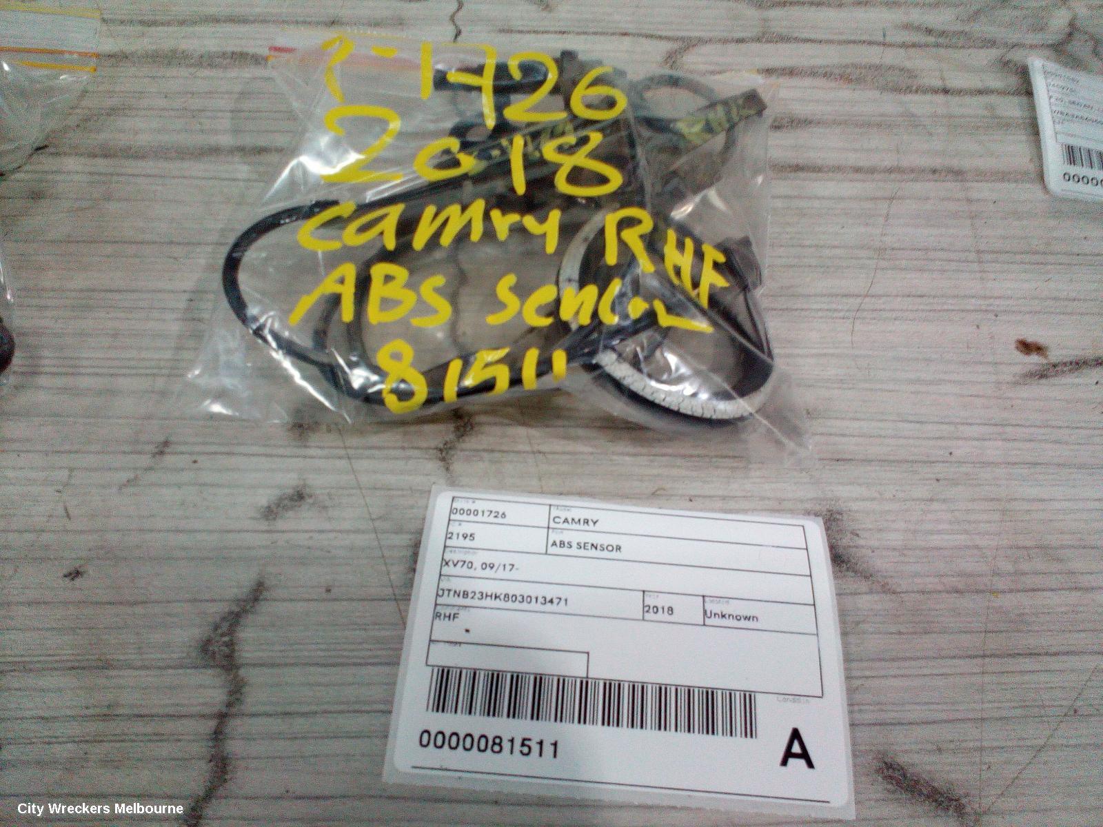 TOYOTA CAMRY ABS SENSOR, RH FRONT, XV70, A25A-FXS, HEV, 09/2017 - 05/2024