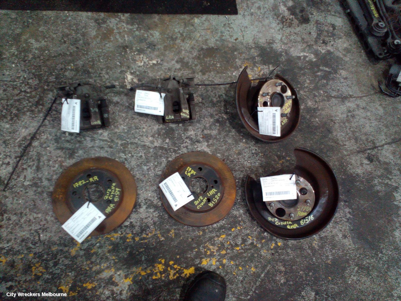 TOYOTA COROLLA CALIPER, LH REAR, ZRE152/20153R, HATCH/SEDAN, 03/2007 - 12/2013