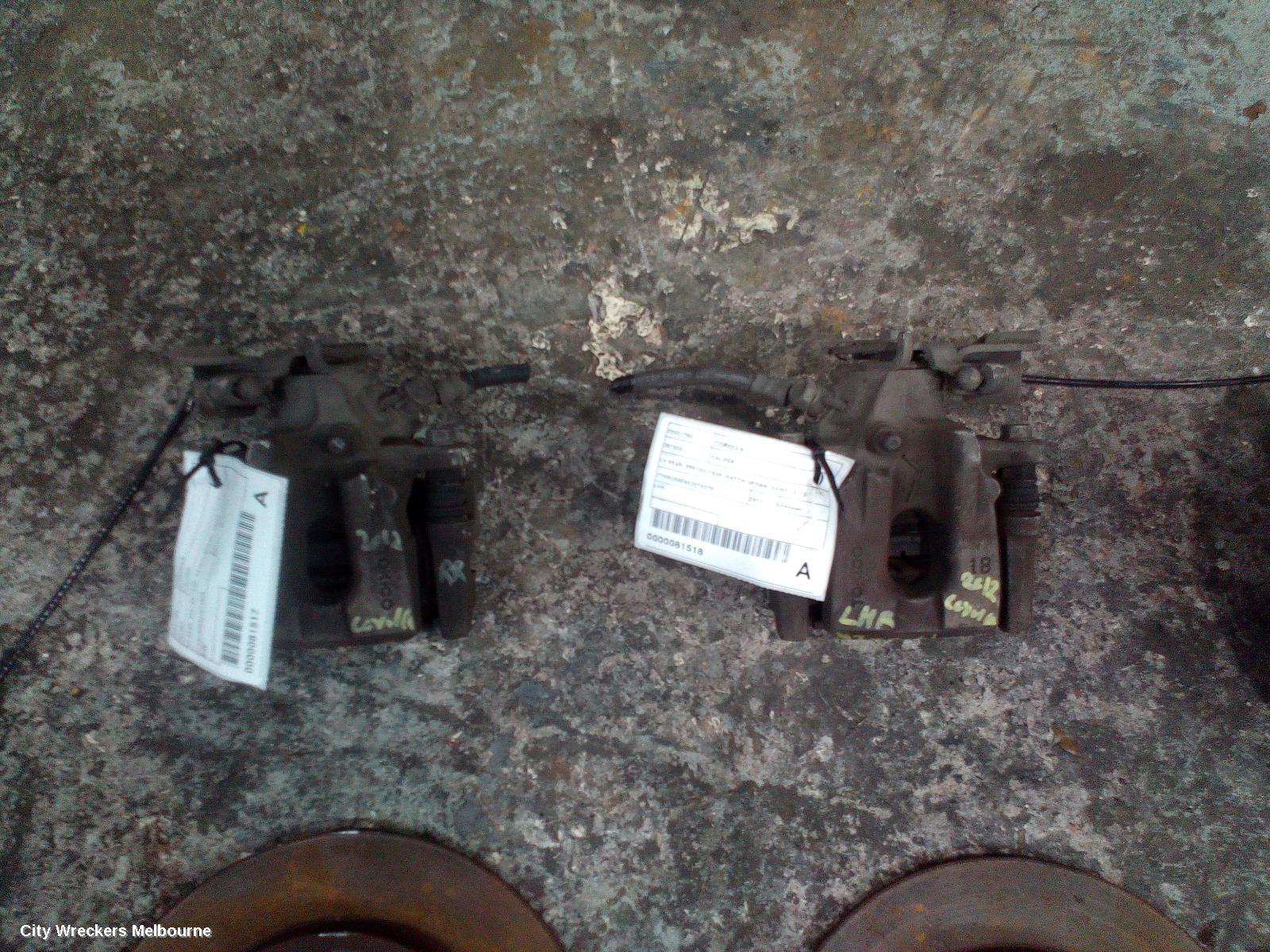 TOYOTA COROLLA CALIPER, LH REAR, ZRE152/20153R, HATCH/SEDAN, 03/2007 - 12/2013