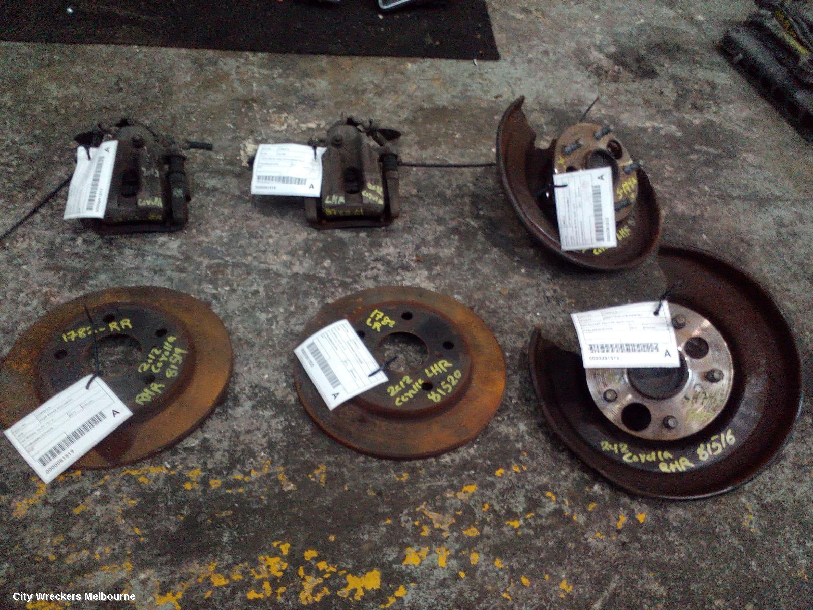 TOYOTA COROLLA REAR BRAKE DISC/DRUM, 150 SERIES, 03/2007 - 12/2013