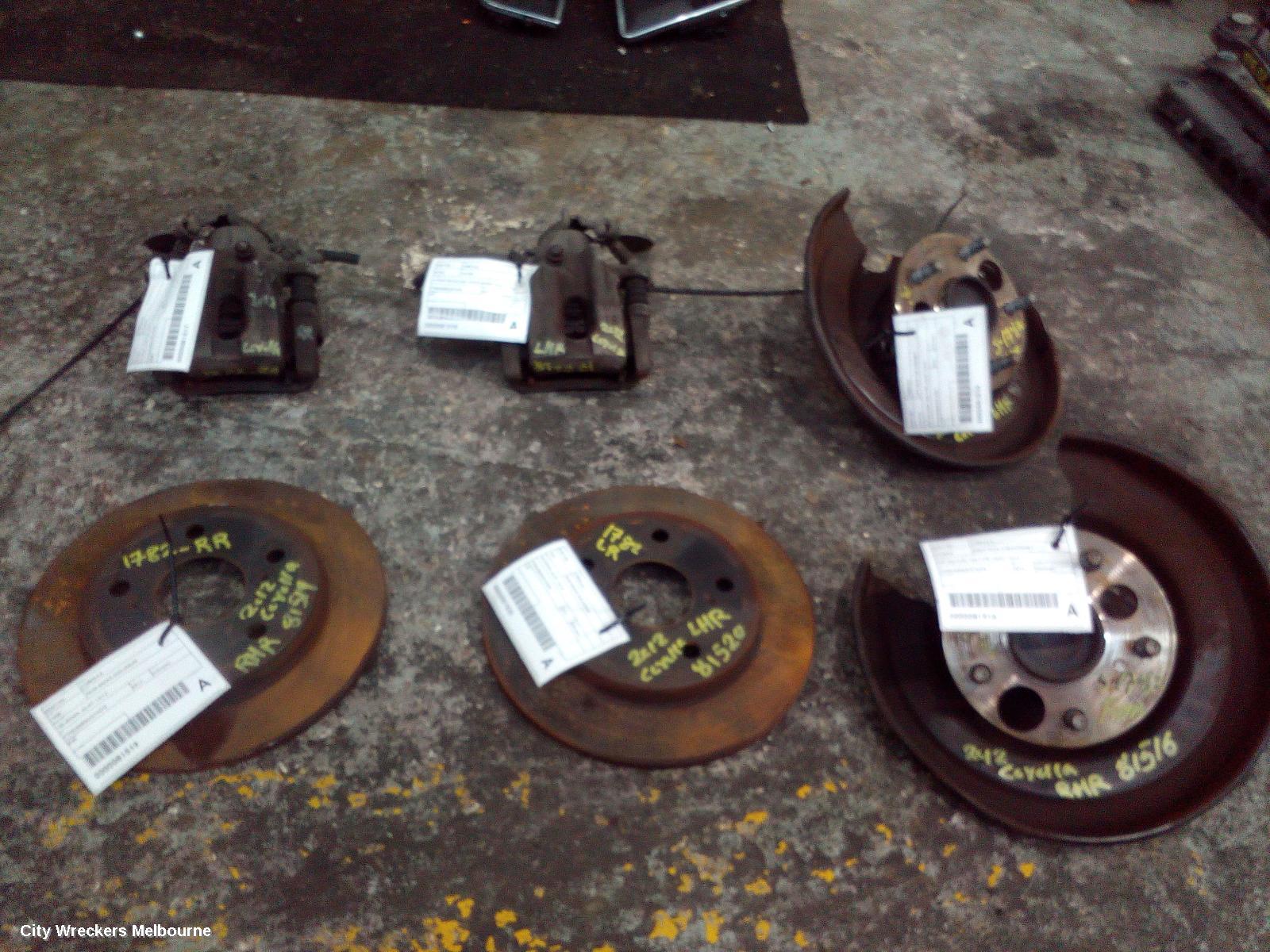TOYOTA COROLLA REAR BRAKE DISC/DRUM, 150 SERIES, 03/2007 - 12/2013