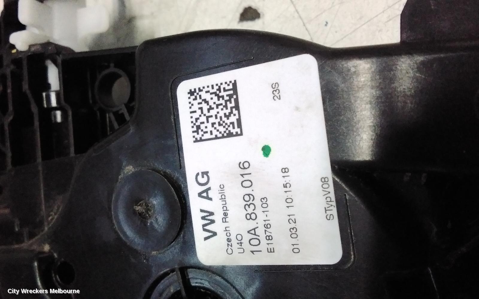 VOLKSWAGEN T-CROSS DOOR/BOOT/GATE LOCK, RH REAR, C1, 01/2020 ONWARDS