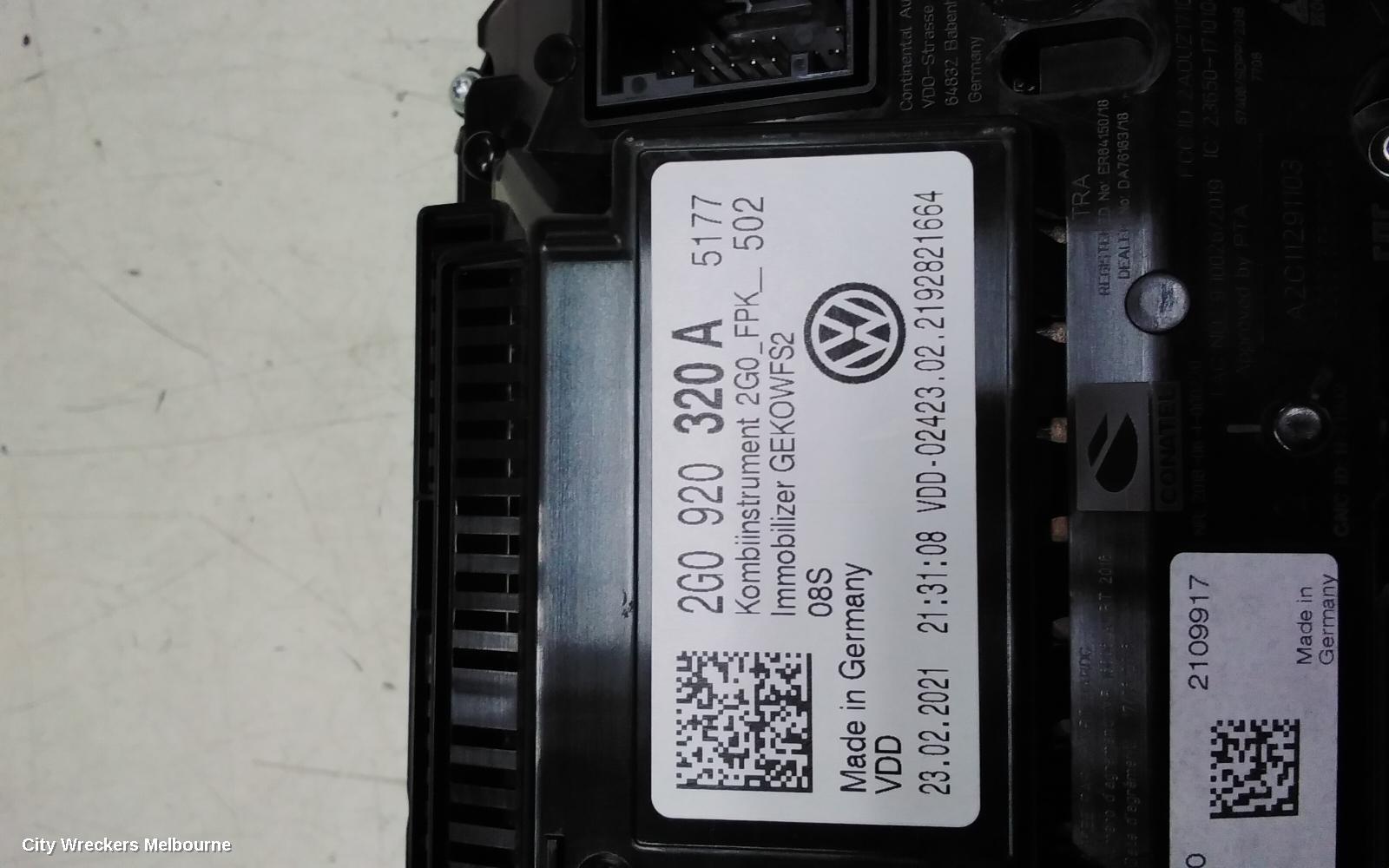 VOLKSWAGEN T-CROSS INSTRUMENT CLUSTER, C1, 01/2020 ONWARDS