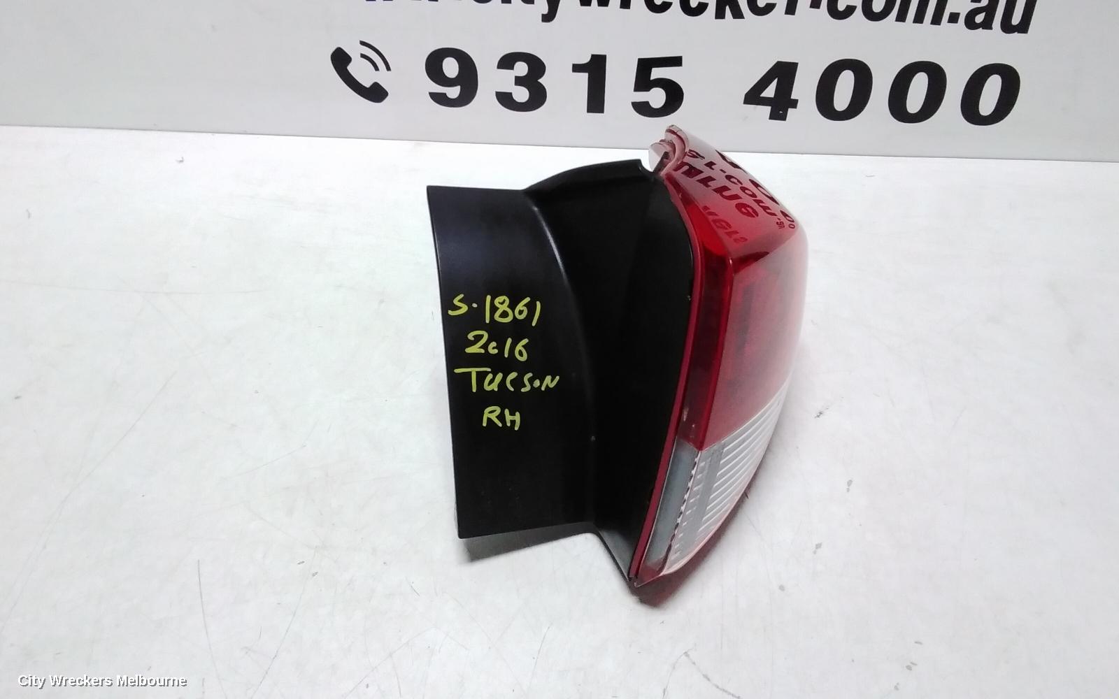 HYUNDAI TUCSON RIGHT TAILLIGHT, IN BODY, TL, ACTIVE/ELITE, CZECH BUILT (VIN TMAJ), NON LED TYPE, 07/2015 - 06/2018
