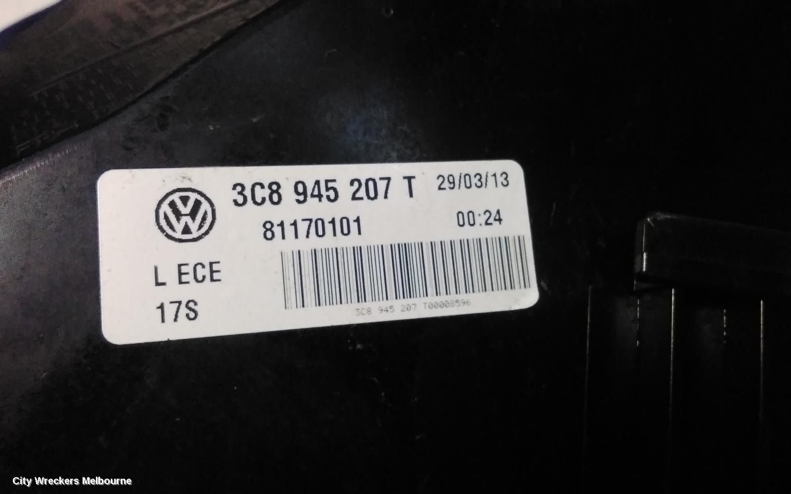 VOLKSWAGEN PASSAT LEFT TAILLIGHT, 3CC, SEDAN, LED TYPE, 03/2012 - 12/2016