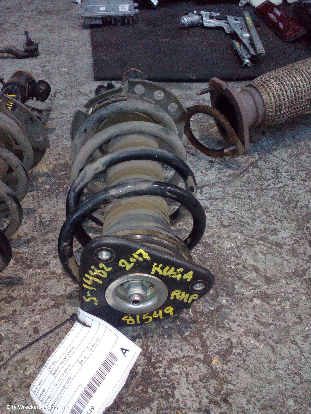 FORD KUGA RIGHT FRONT STRUT, PETROL, 1.5, TF, 11/2014 - 09/2016
