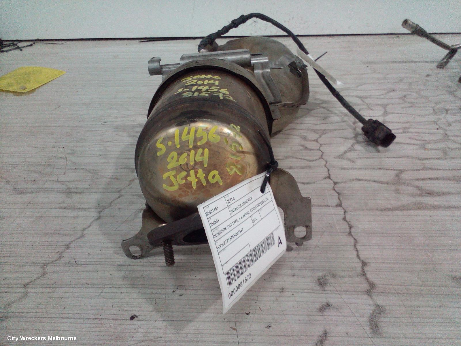 VOLKSWAGEN JETTA CATALYTIC CONVERTER, DOWNPIPE-CAT TYPE, 1.4, PETROL, CAVD/CTHD CODE, 1B, 02/2011 - 12/2017