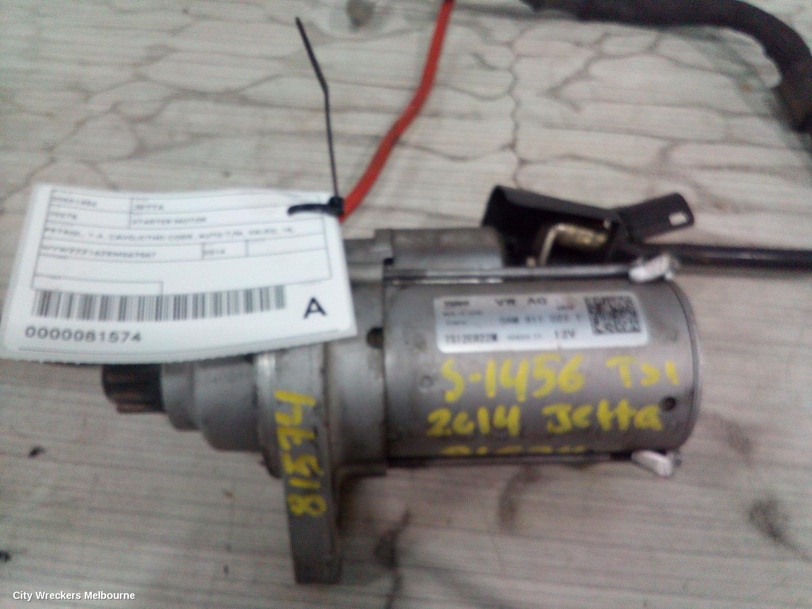 VOLKSWAGEN JETTA STARTER, PETROL, 1.4, CAVD/CTHD CODE, AUTO T/M, VALEO, 1B, 02/2011 - 12/2017