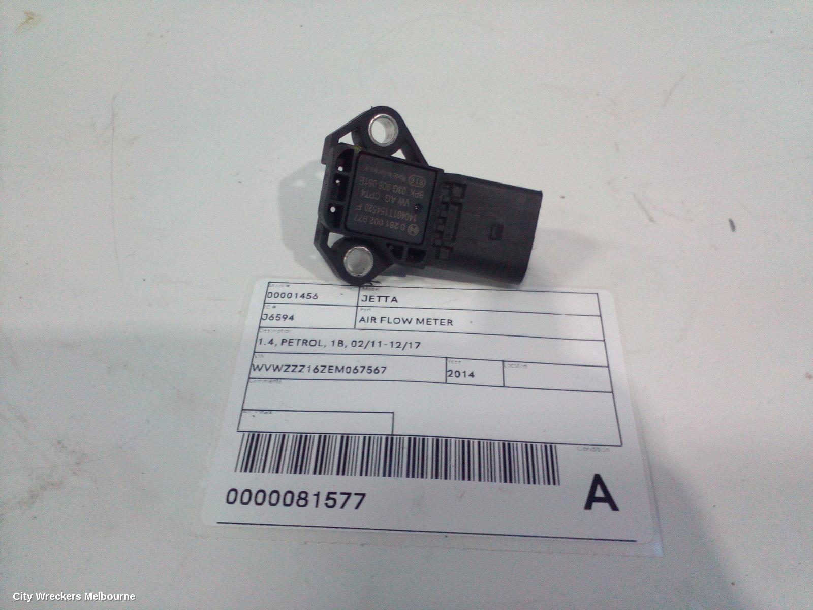 VOLKSWAGEN JETTA AIR FLOW METER, 1.4, PETROL, 1B, 02/2011 - 12/2017