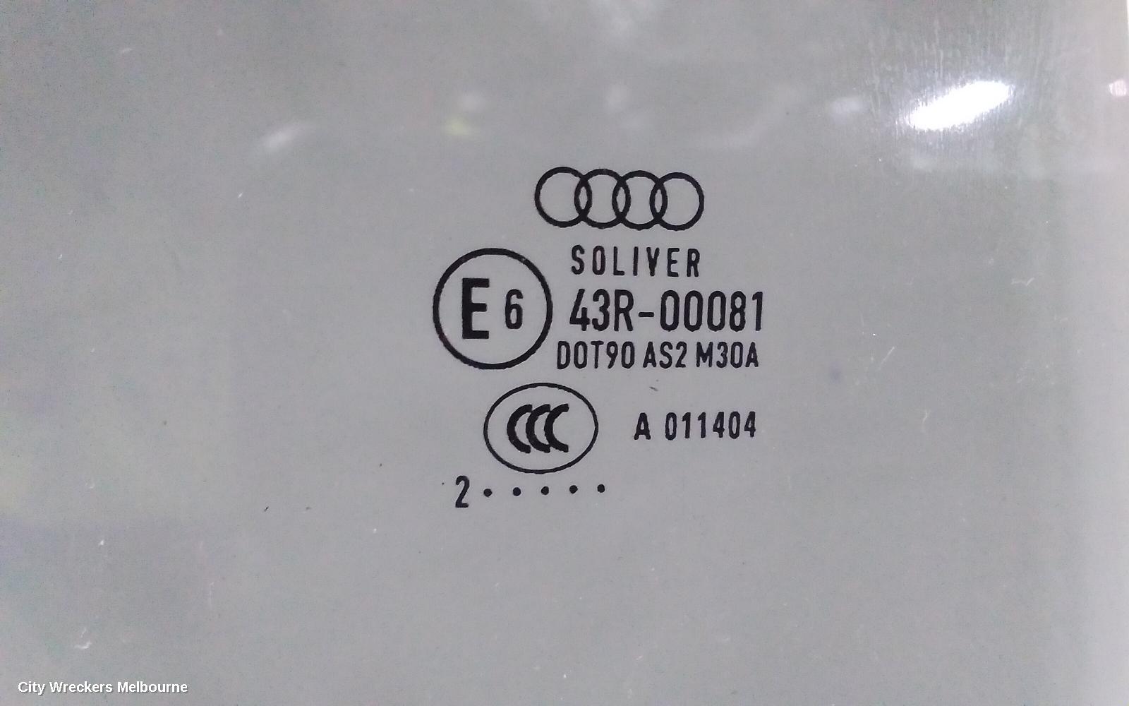 AUDI A1 RIGHT REAR DOOR WINDOW, A1/S1, 8X, 5DR HATCH, 12/2010 - 10/2018