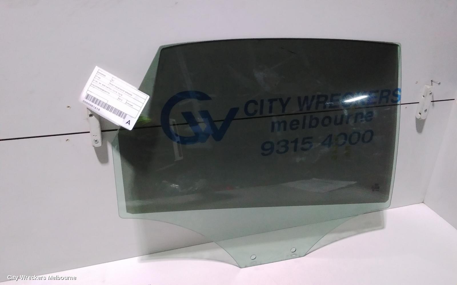 AUDI A1 RIGHT REAR DOOR WINDOW, A1/S1, 8X, 5DR HATCH, 12/2010 - 10/2018