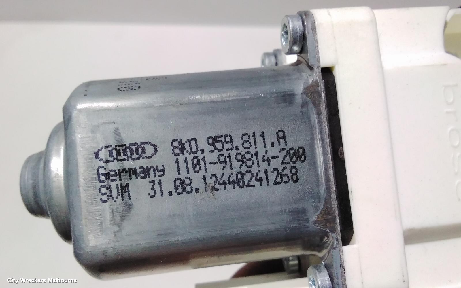 AUDI A1 RIGHT REAR WND REG/MOTOR, A1/S1, 8X, 5DR HATCH, 12/2010 - 10/2018