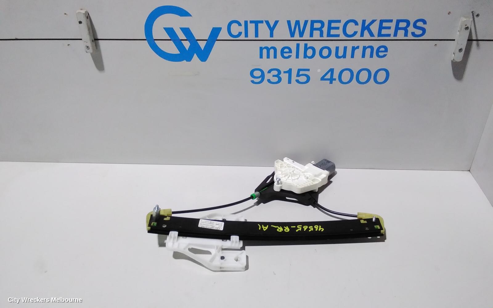 AUDI A1 RIGHT REAR WND REG/MOTOR, A1/S1, 8X, 5DR HATCH, 12/2010 - 10/2018