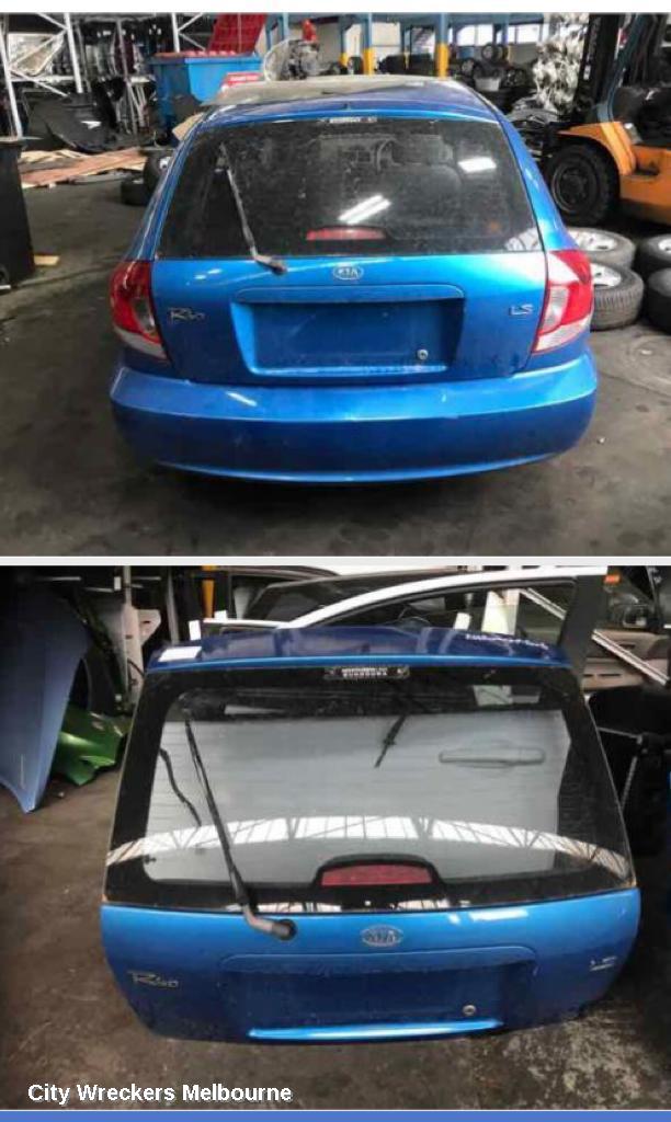 KIA RIO BOOTLID/TAILGATE, TAILGATE, DC, SPOILERED TYPE, 09/2002 - 07/2005