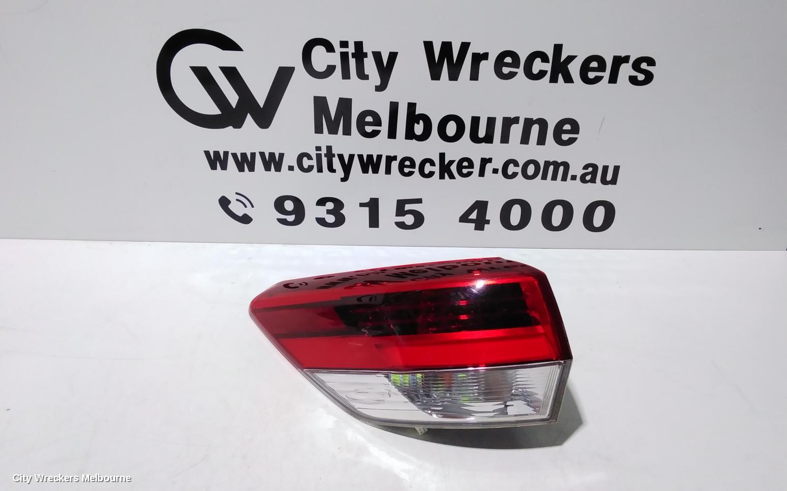 TOYOTA KLUGER LEFT TAILLIGHT, GSU50/GSU55, 11/2016 - 02/2021