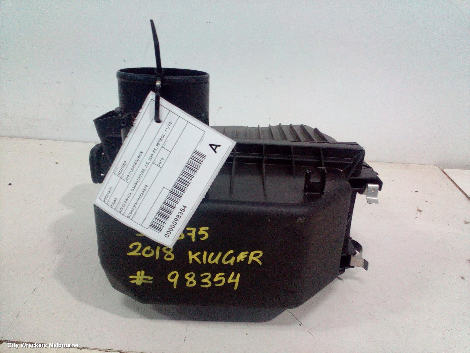 TOYOTA KLUGER AIR CLEANER/BOX, AIR CLEANER, GSU50/GSU55, 3.5, 2GR-FE, PETROL, 11/2016 - 02/2021