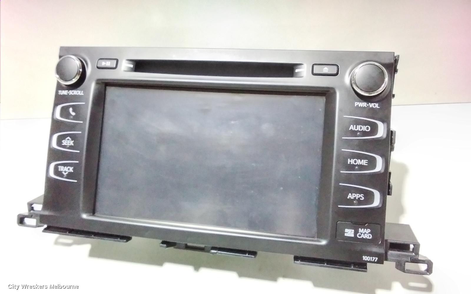TOYOTA KLUGER RADIO/CD/DVD/SAT/TV, SAT NAV HEAD UNIT, GSU50/GSU55, 03/2014 - 02/2021