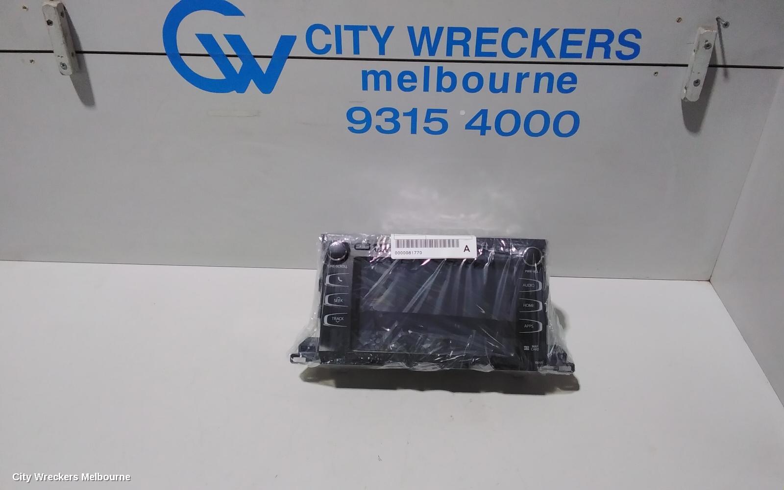 TOYOTA KLUGER RADIO/CD/DVD/SAT/TV, SAT NAV HEAD UNIT, GSU50/GSU55, 03/2014 - 02/2021