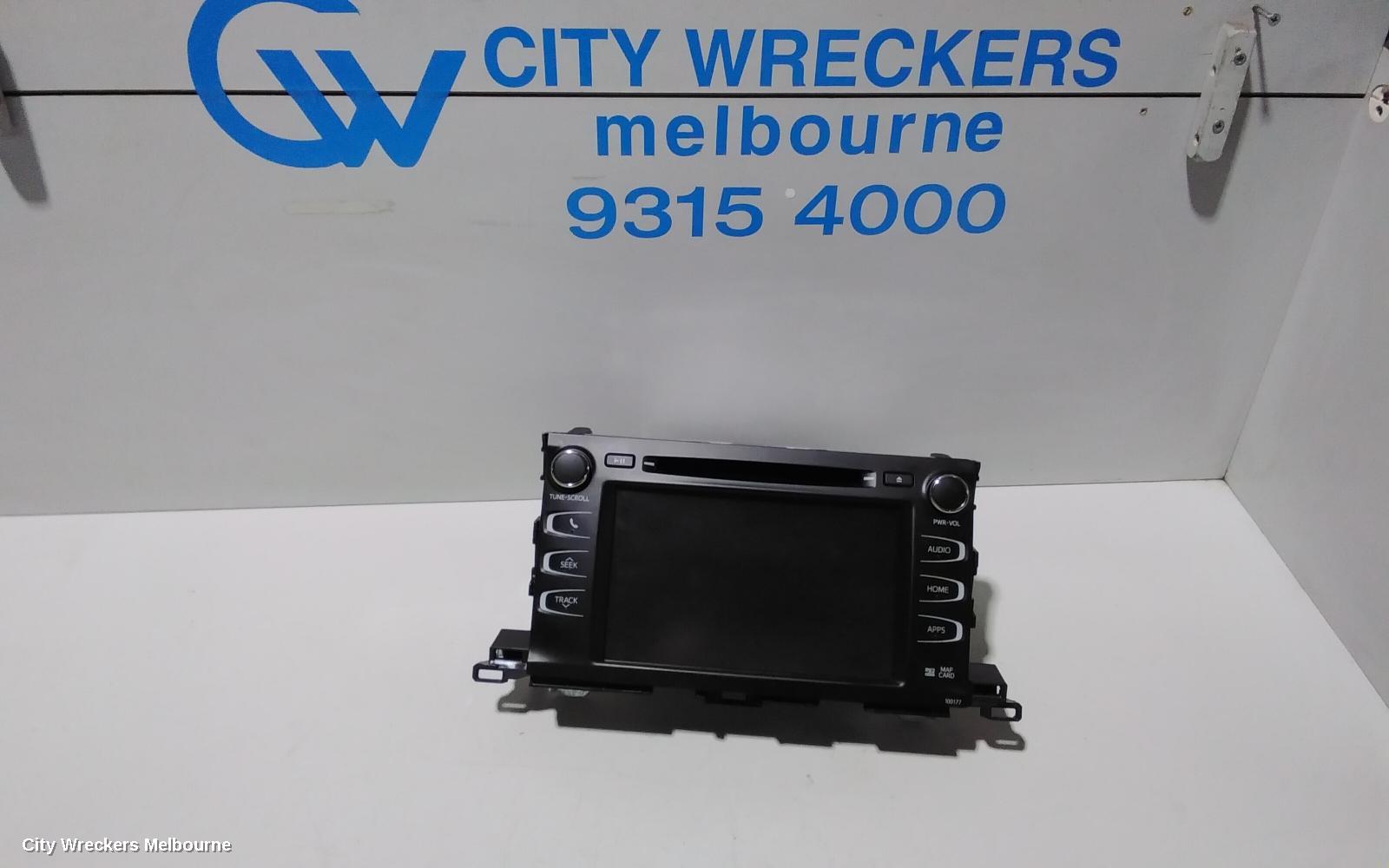 TOYOTA KLUGER RADIO/CD/DVD/SAT/TV, SAT NAV HEAD UNIT, GSU50/GSU55, 03/2014 - 02/2021