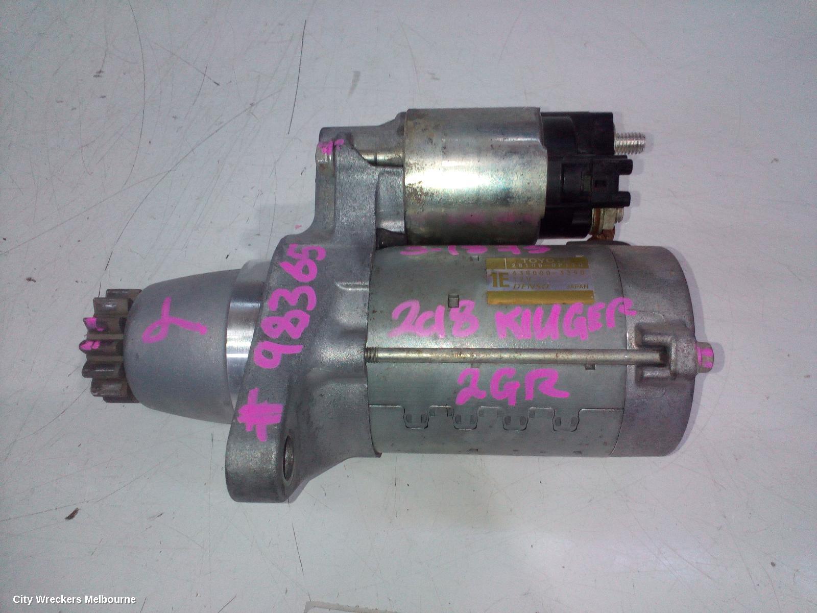 TOYOTA KLUGER STARTER, PETROL, 3.5, 2GR-FKS, GSU50/GSU55, 11/2016 - 02/2021