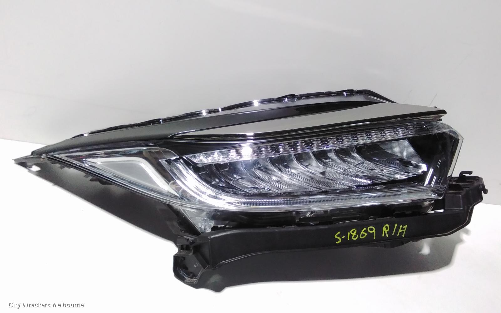 HONDA HRV RIGHT HEADLAMP, RU5, VTI-S/RS/VTI-LX, LED TYPE, 07/2018 - 10/2021