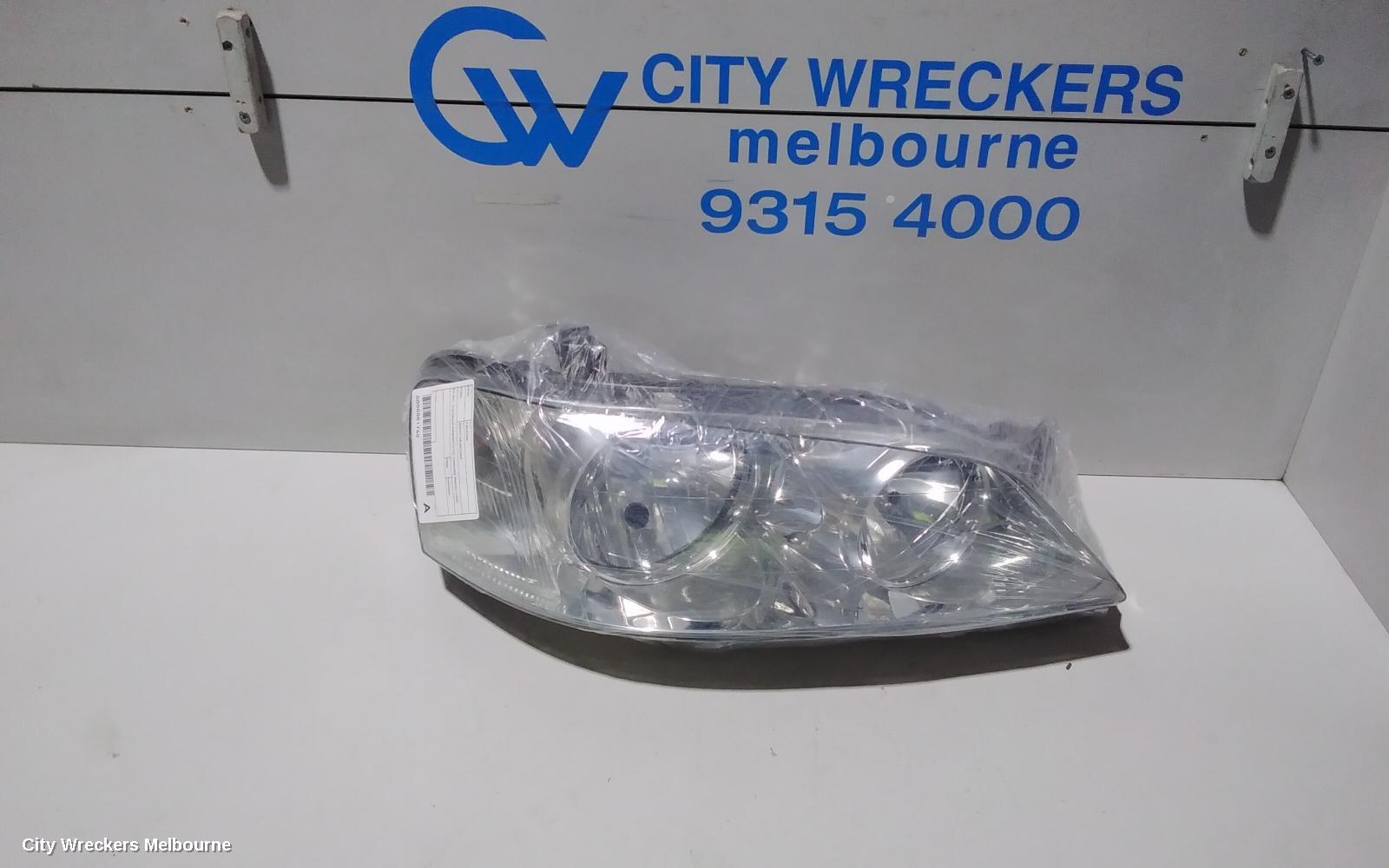 FORD FALCON RIGHT HEADLAMP, BA-BF1, FUTURA/FAIRMONT/LTD, CHROME INSERT TYPE, 10/2002 - 08/2006