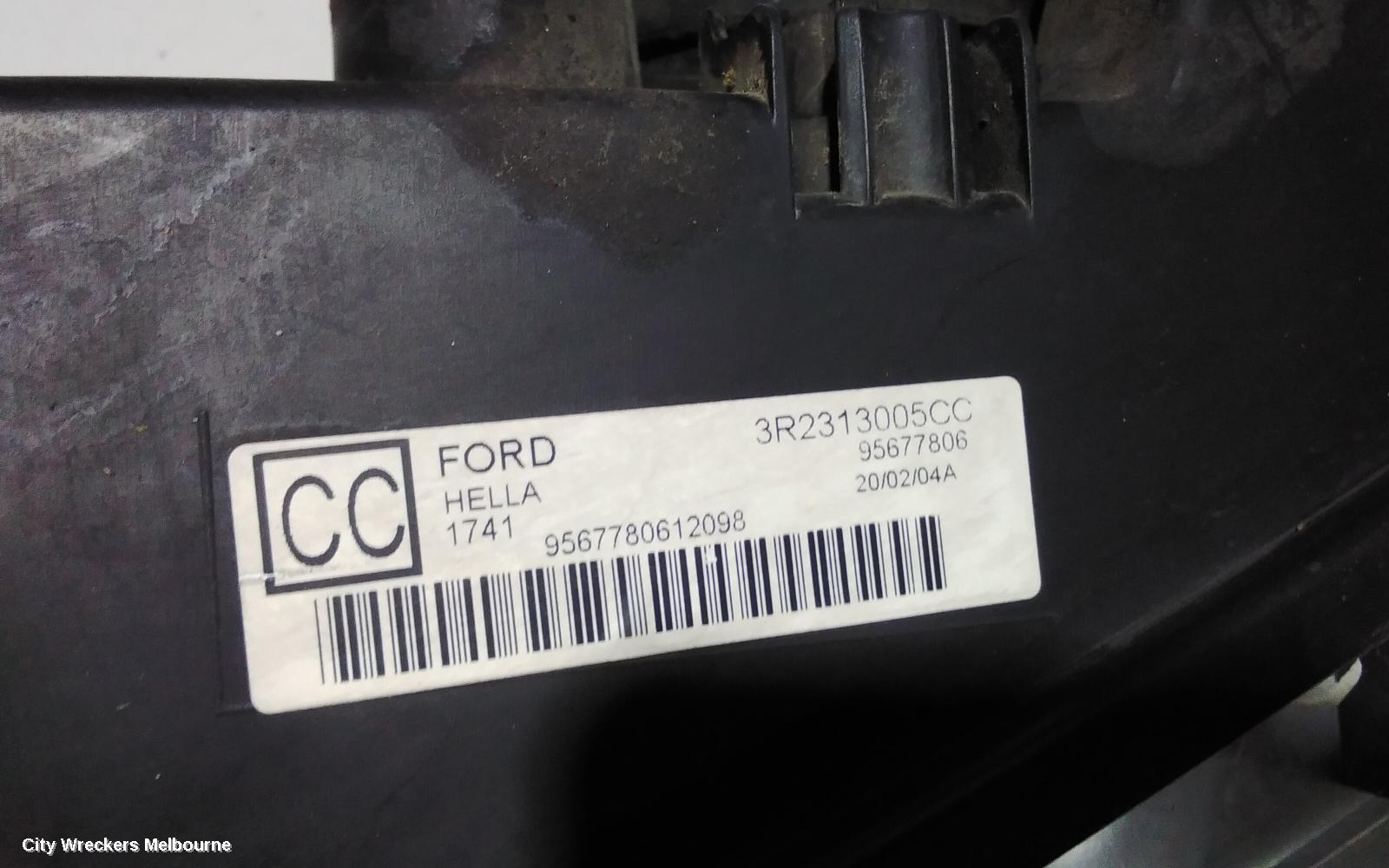 FORD FALCON RIGHT HEADLAMP, BA-BF1, FUTURA/FAIRMONT/LTD, CHROME INSERT TYPE, 10/2002 - 08/2006
