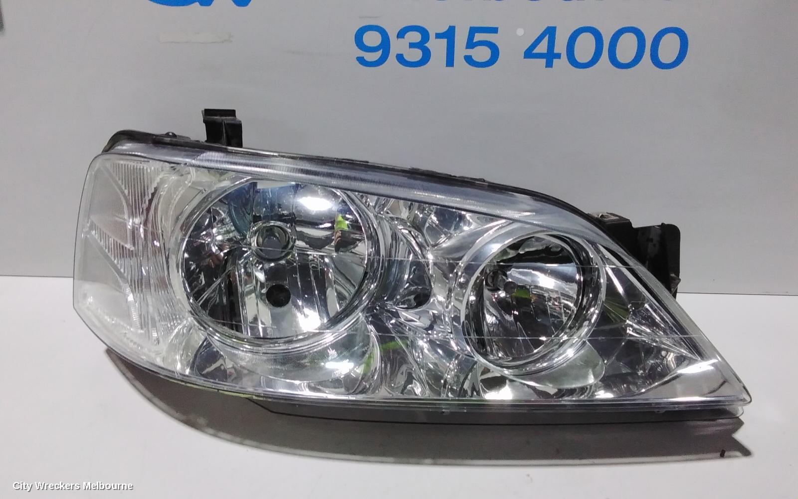 FORD FALCON RIGHT HEADLAMP, BA-BF1, FUTURA/FAIRMONT/LTD, CHROME INSERT TYPE, 10/2002 - 08/2006