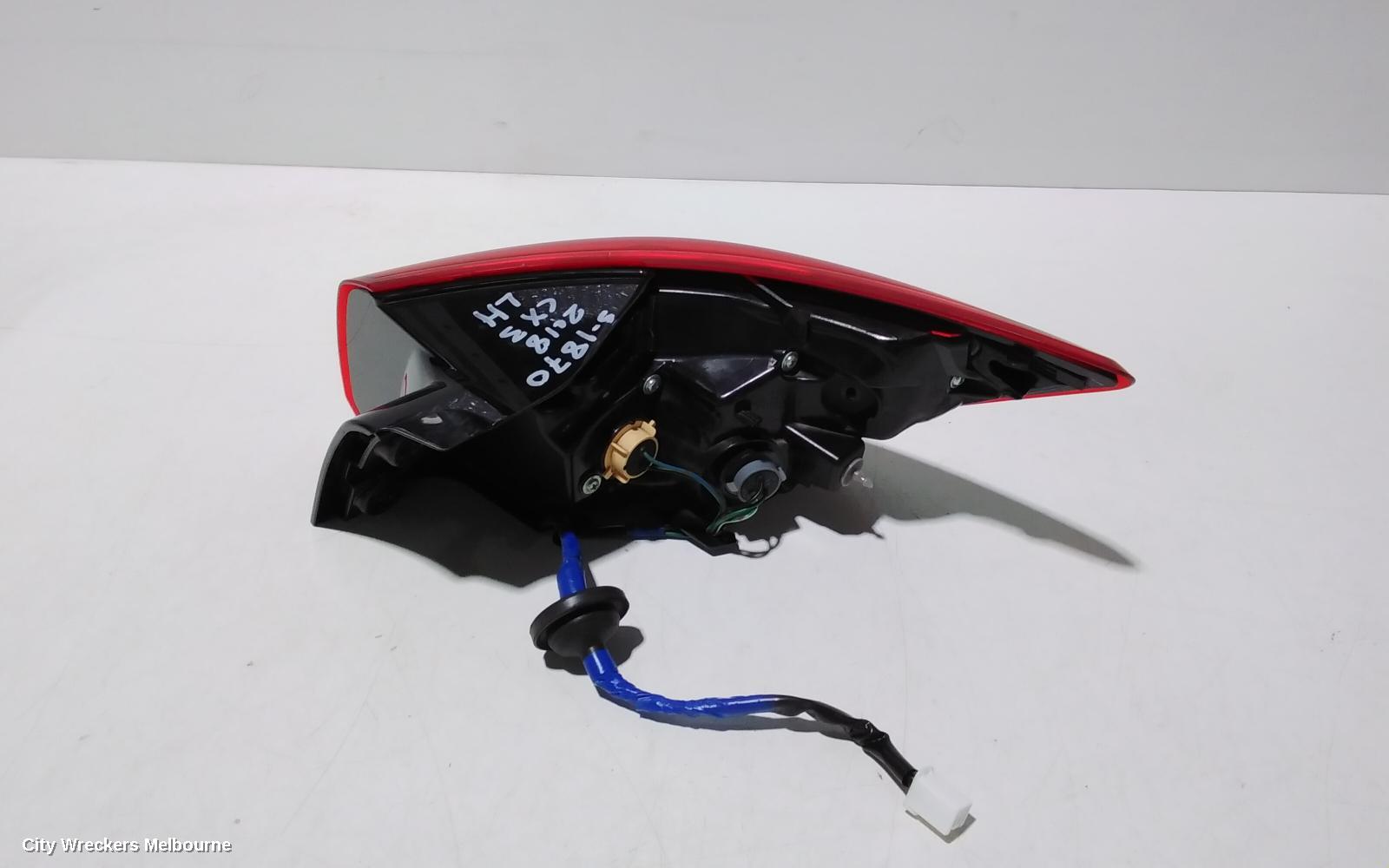 MAZDA CX3 LEFT TAILLIGHT, DK, NON LED TYPE, 03/2015 ONWARDS