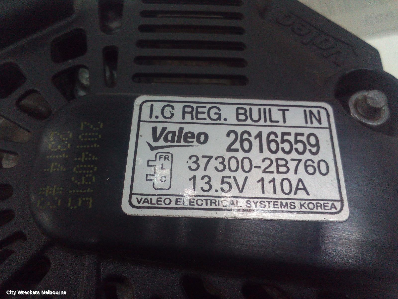 HYUNDAI VELOSTER ALTERNATOR, 1.6, G4FJ, TURBO, 07/2012 - 02/2018