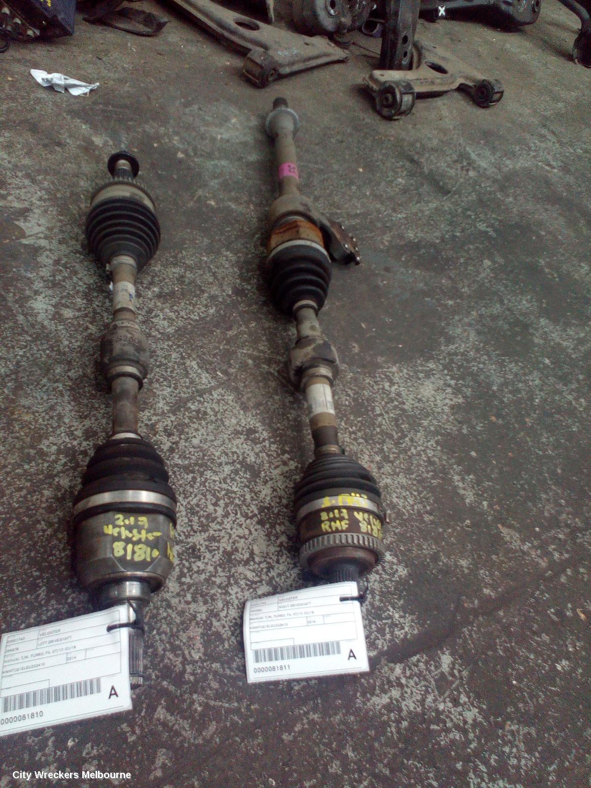 HYUNDAI VELOSTER LEFT DRIVESHAFT, MANUAL T/M, TURBO, FS, 07/2012 - 02/2018