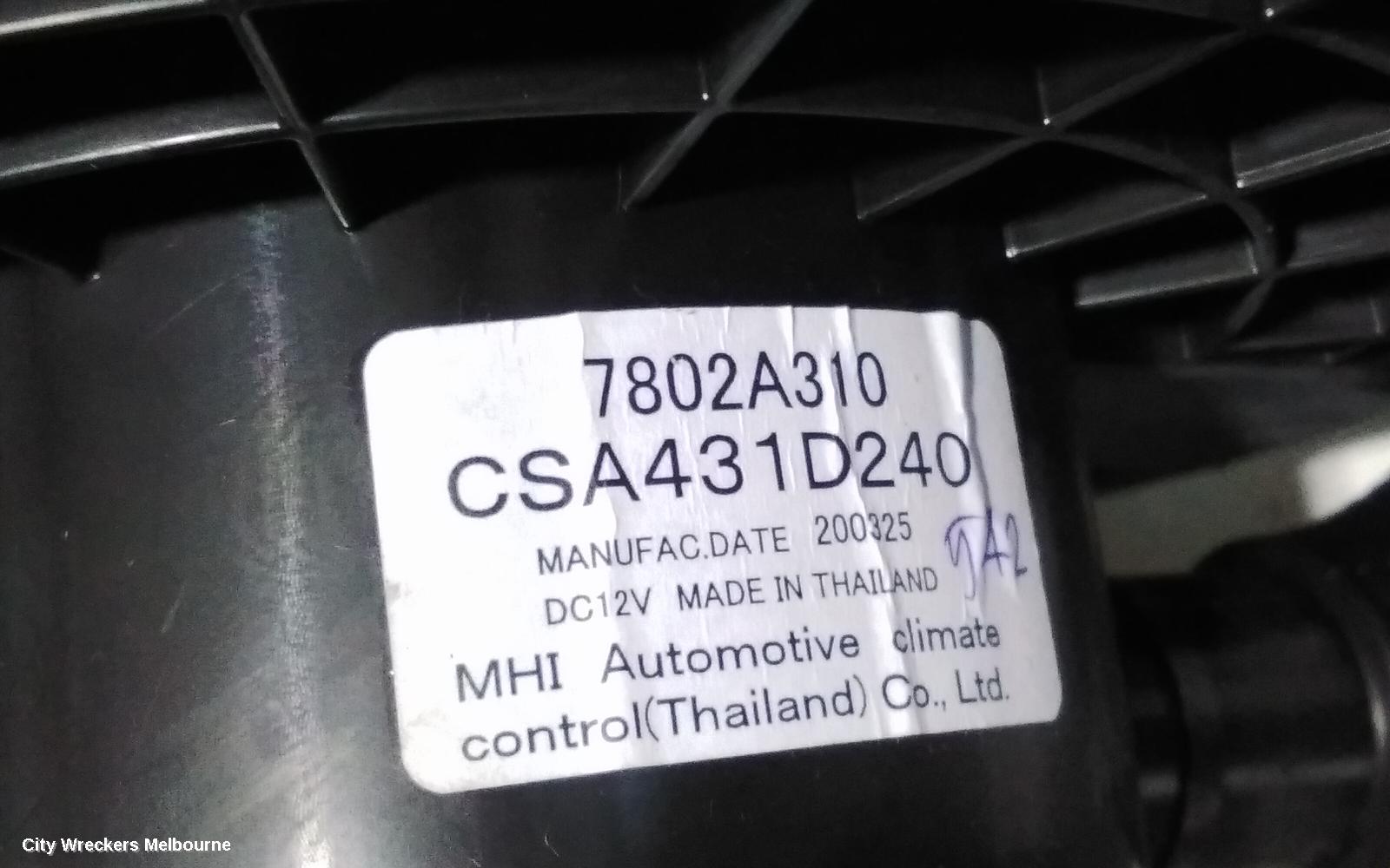 MITSUBISHI TRITON HEATER FAN MOTOR, MQ-MR, FRONT, 03/2015 - 10/2021