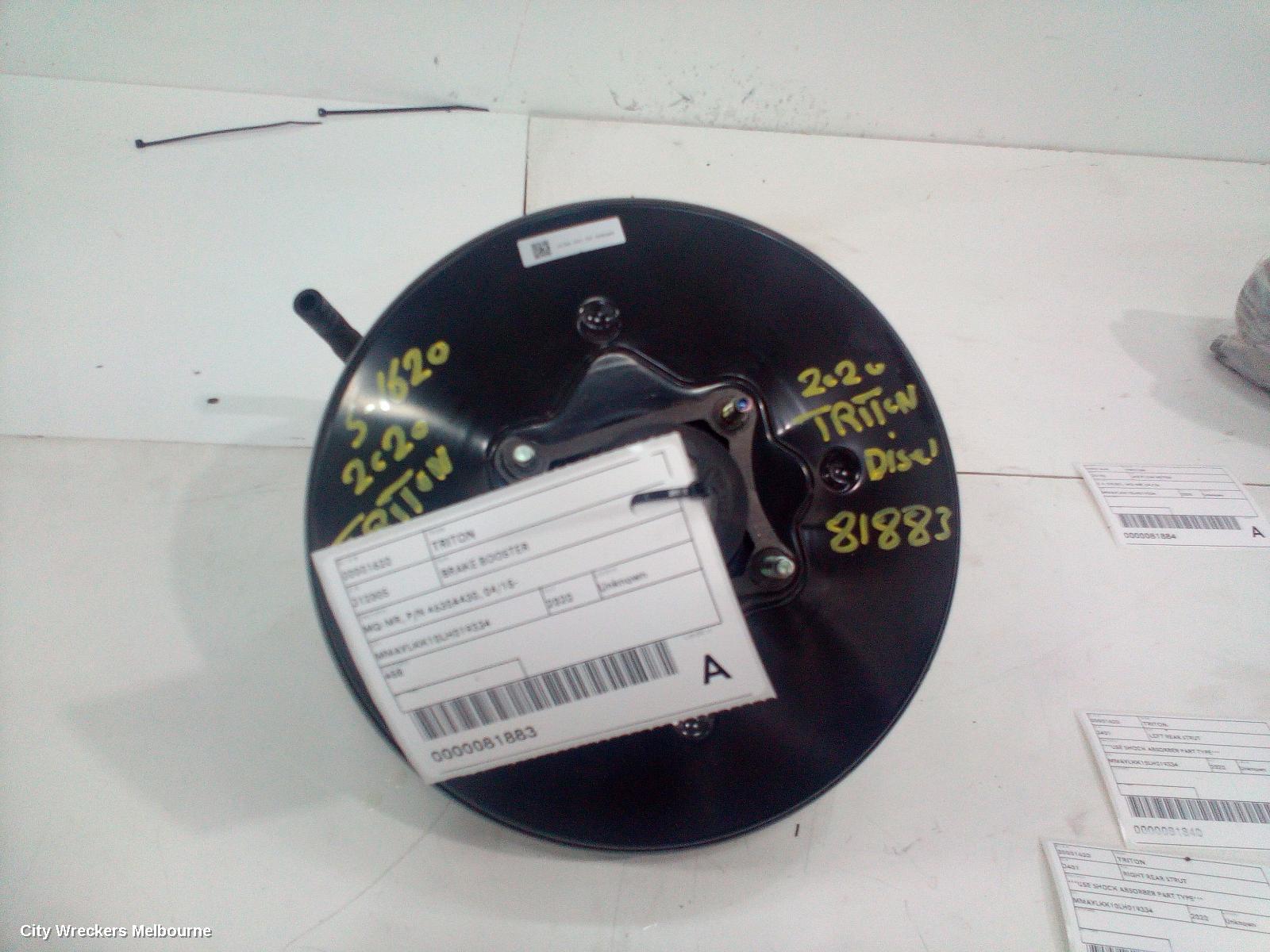 MITSUBISHI TRITON BRAKE BOOSTER, AUTO, 2WD, DIESEL, 2.4, 4N15, TURBO, 6 SPEED, MR, 11/2018 ONWARDS