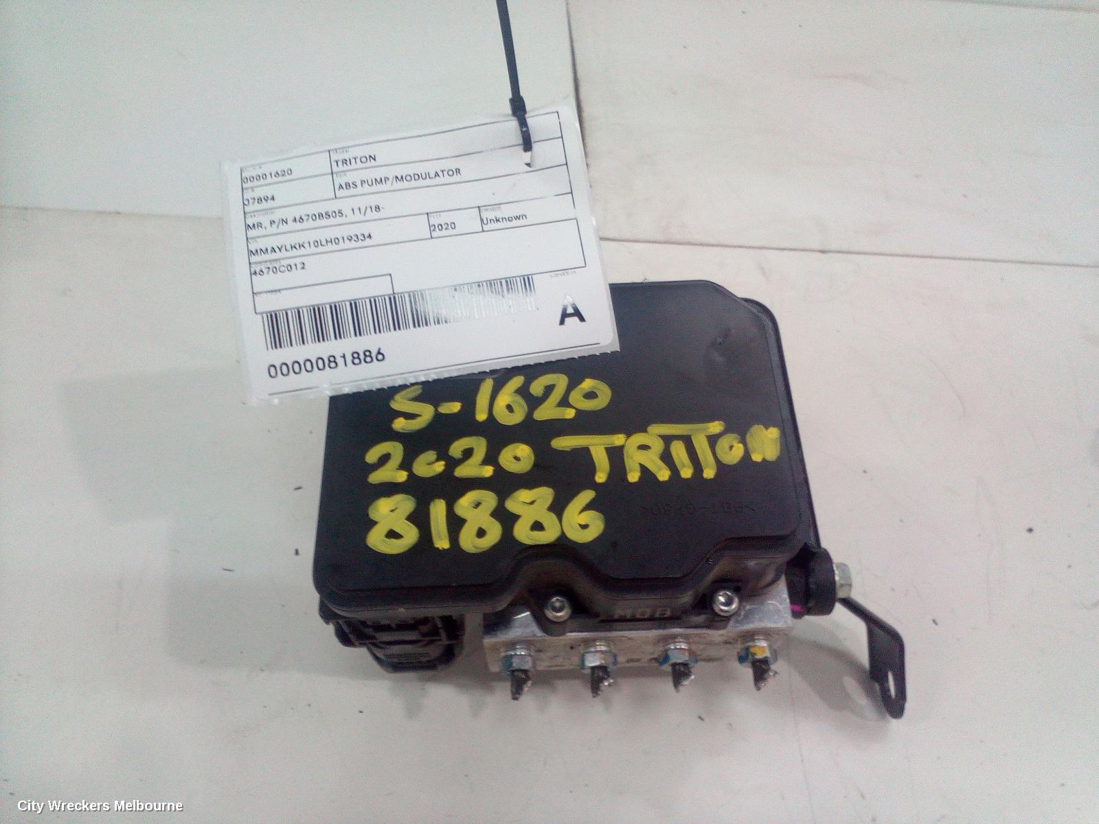 MITSUBISHI TRITON ABS PUMP/MODULATOR, MR, P/N 4670B505, 11/2018 ONWARDS