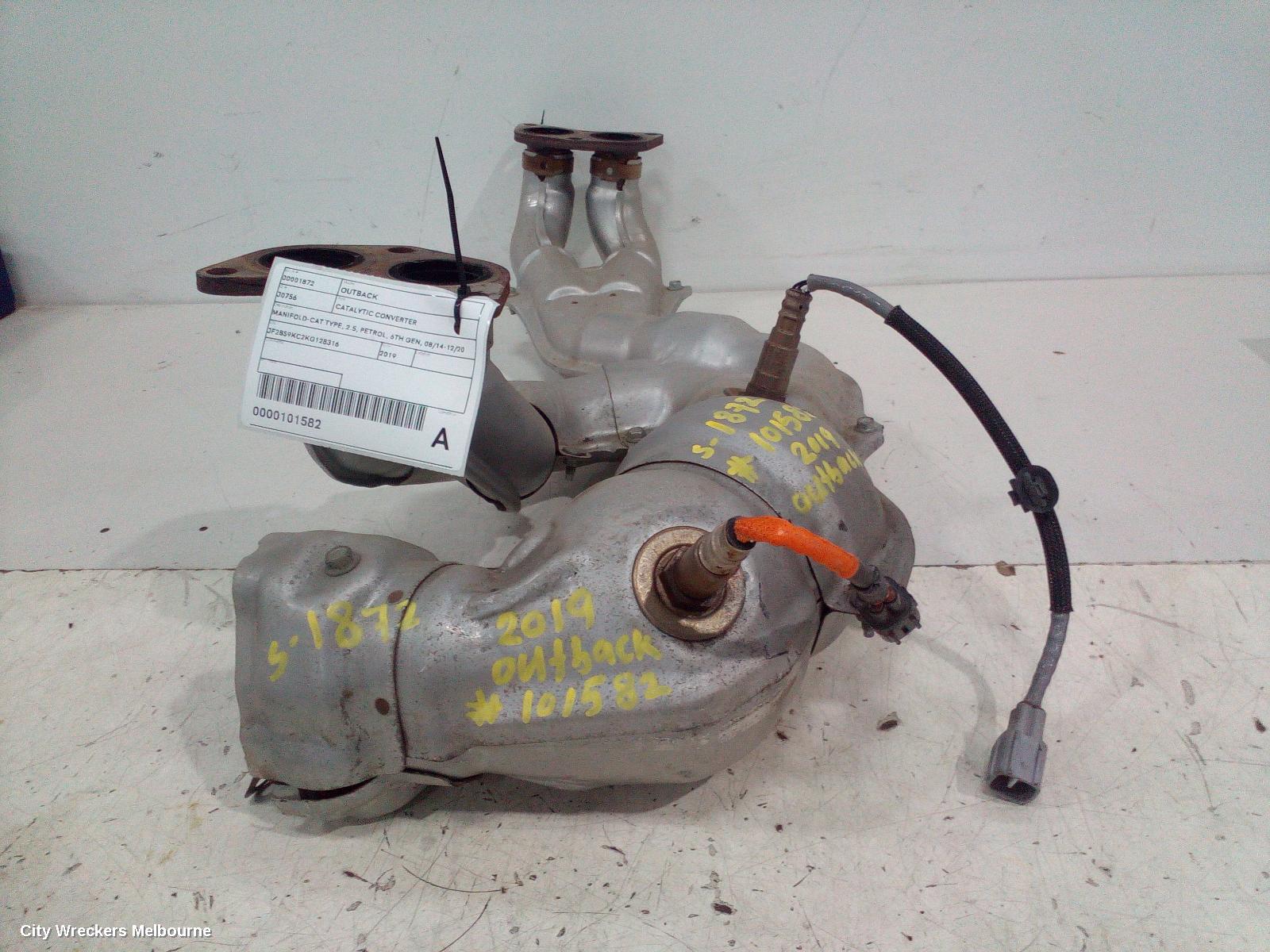 SUBARU OUTBACK CATALYTIC CONVERTER, MANIFOLD-CAT TYPE, 2.5, PETROL, 6TH GEN, 08/2014 - 12/2020
