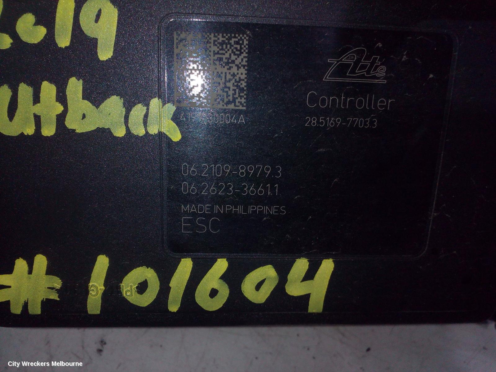 SUBARU OUTBACK ABS PUMP/MODULATOR, 6TH GEN, P/N 27596AL070, 08/2014 - 12/2020