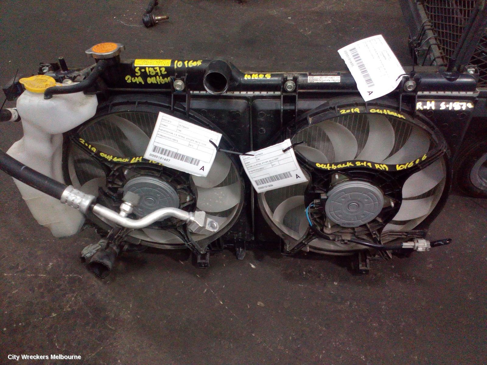 SUBARU OUTBACK FAN, A/C FAN, 2.5, PETROL, 6TH GEN, 08/2014 - 12/2020