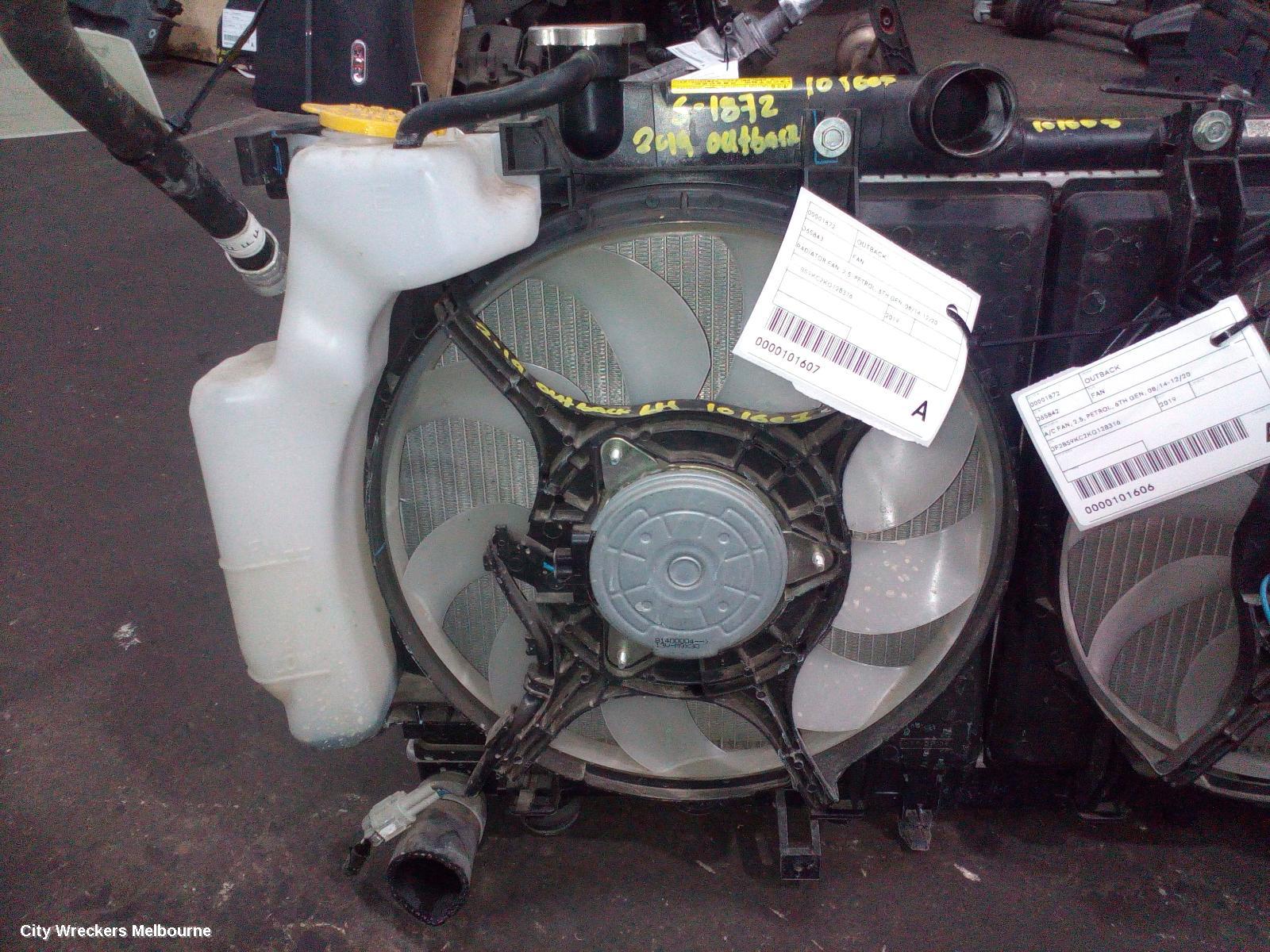SUBARU OUTBACK FAN, RADIATOR FAN, 2.5, PETROL, 6TH GEN, 08/2014 - 12/2020