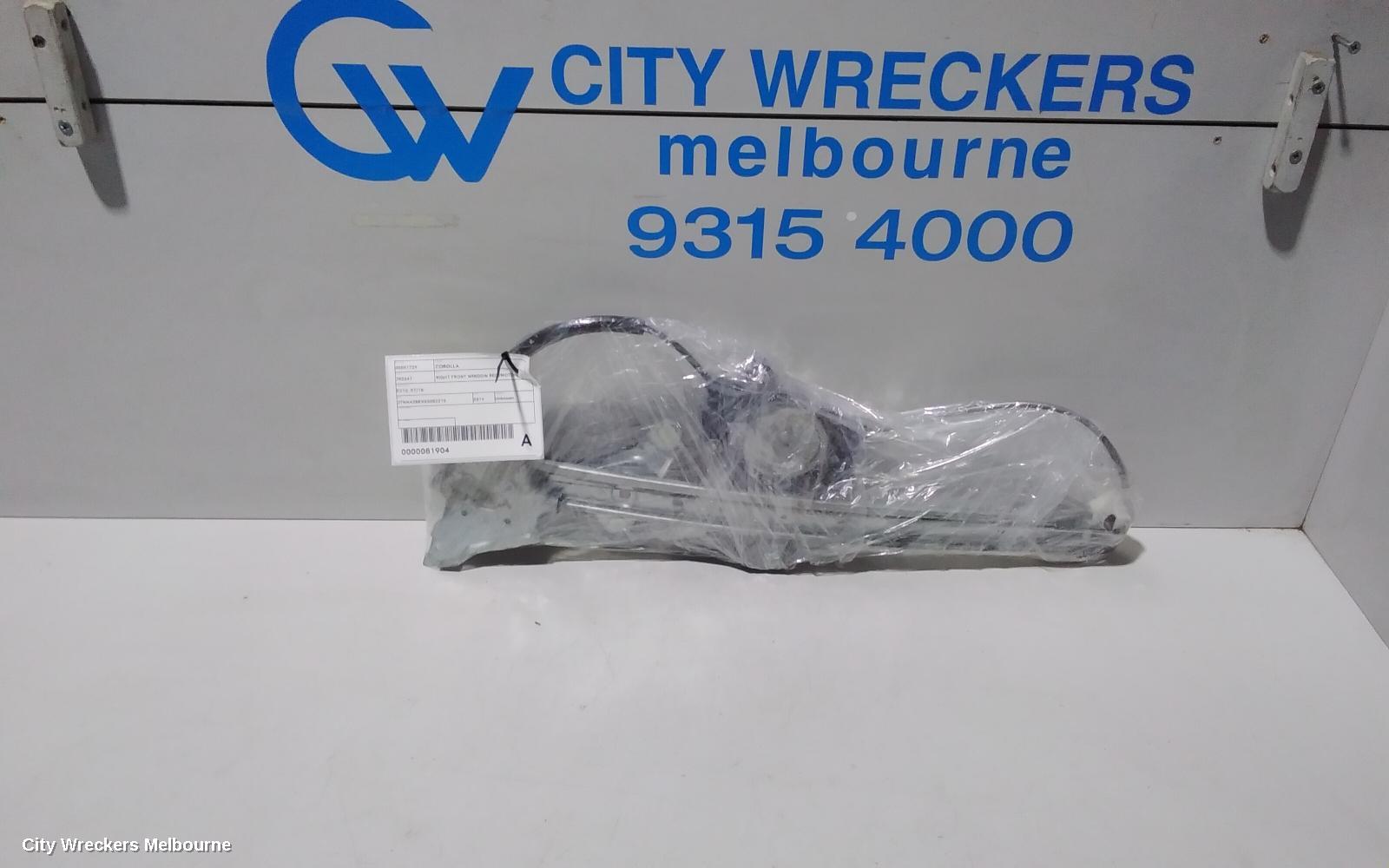 TOYOTA COROLLA RIGHT FRONT WINDOW REG/MOTOR, E210, 07/2018 ONWARDS