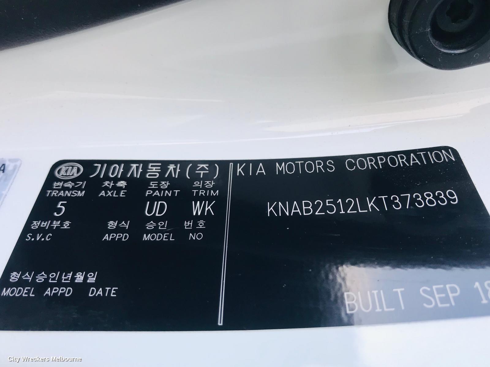 KIA PICANTO BONNET, JA, 05/2017 ONWARDS