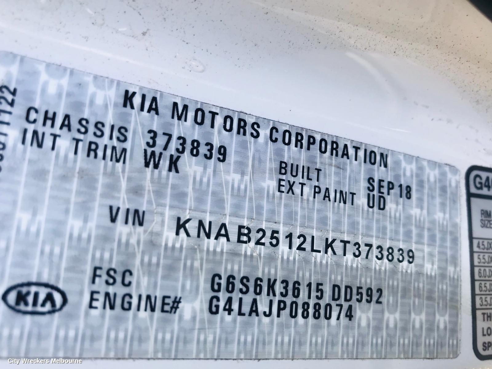 KIA PICANTO BONNET, JA, 05/2017 ONWARDS