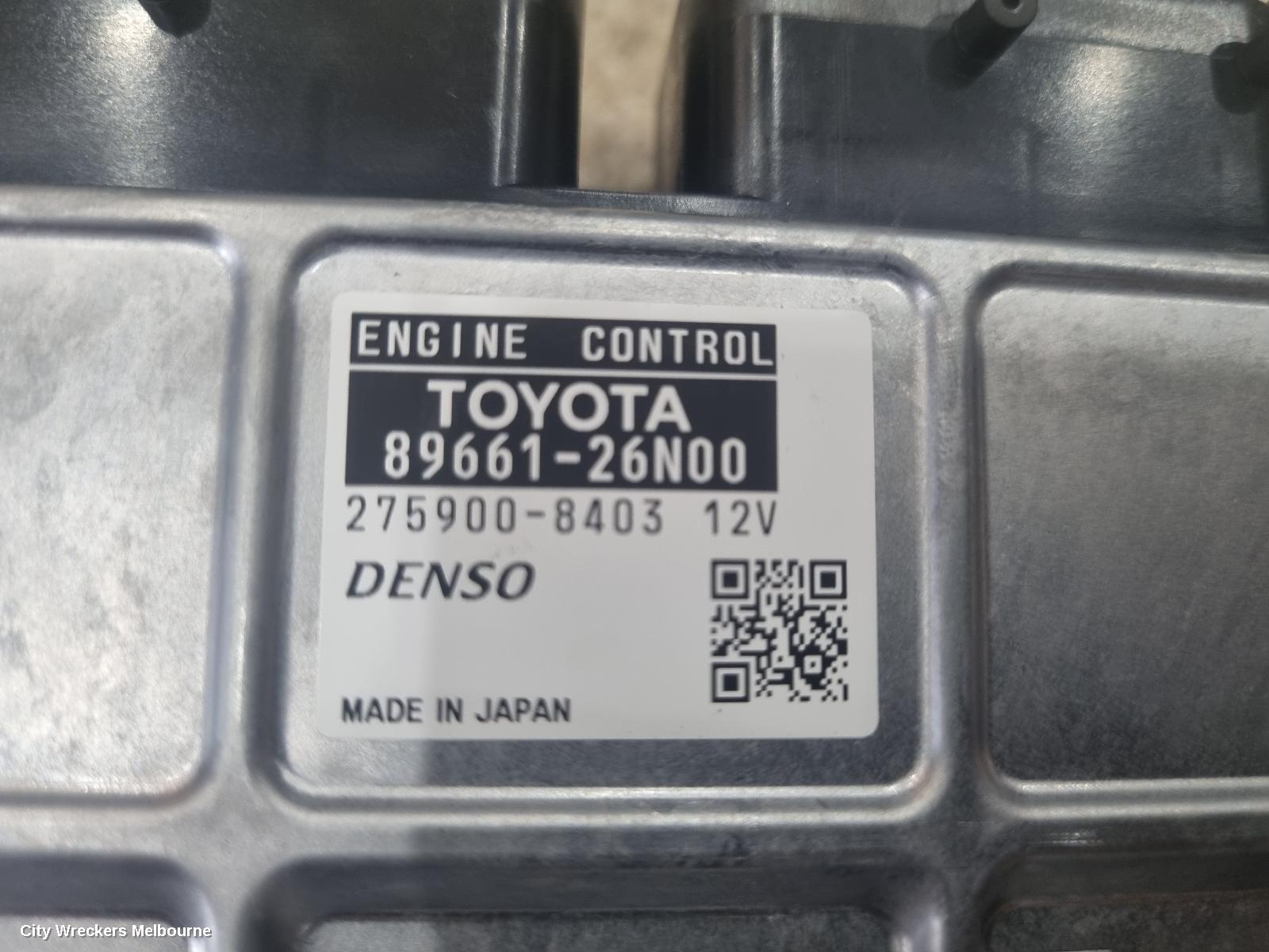 TOYOTA HIACE ECU, ENGINE ECU, 3.0, 1KD-FTV, DIESEL, P/N 89661-26N00, SEC SET (ECU/IMM/READER/KEY), KDH, 09/2006 - 04/2019