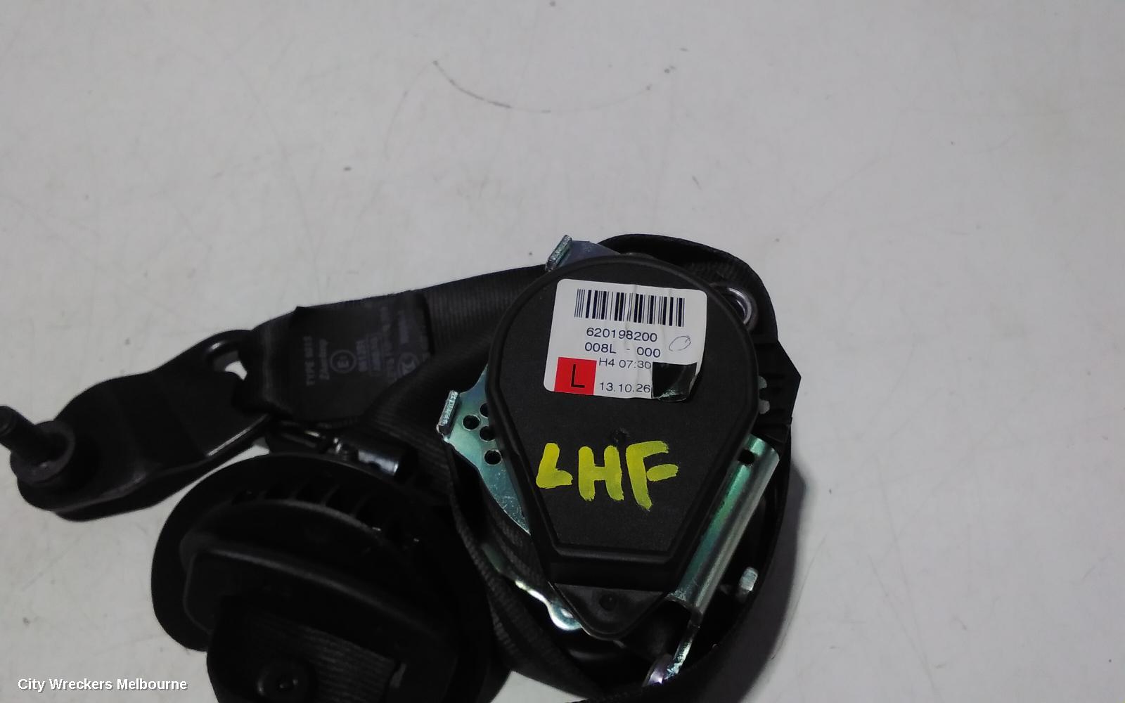 LAND ROVER RANGEROVER EVOQUE SEATBELT/STALK, LH FRONT, SEAT BELT ONLY, 5DR WAGON, STANDARD SEAT TYPE, L538, 11/2011 - 01/2019