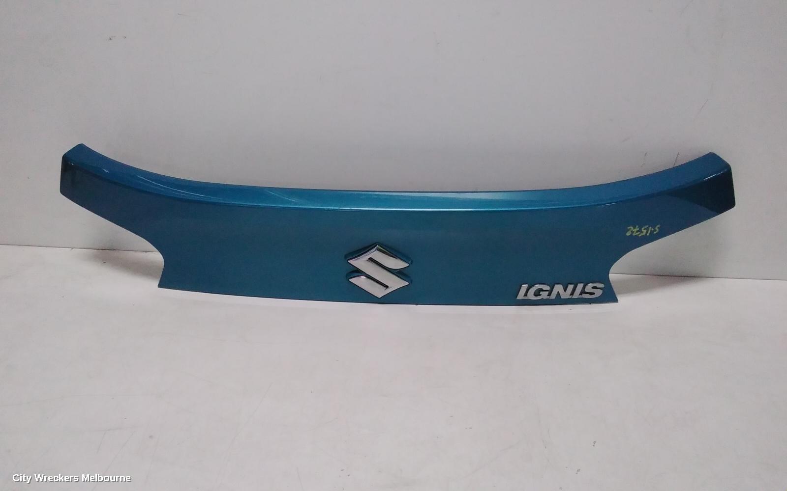 SUZUKI IGNIS REAR GARNISH, TAILGATE GARNISH, W/ REVERSE CAMERA TYPE, MF, 11/2016 ONWARDS