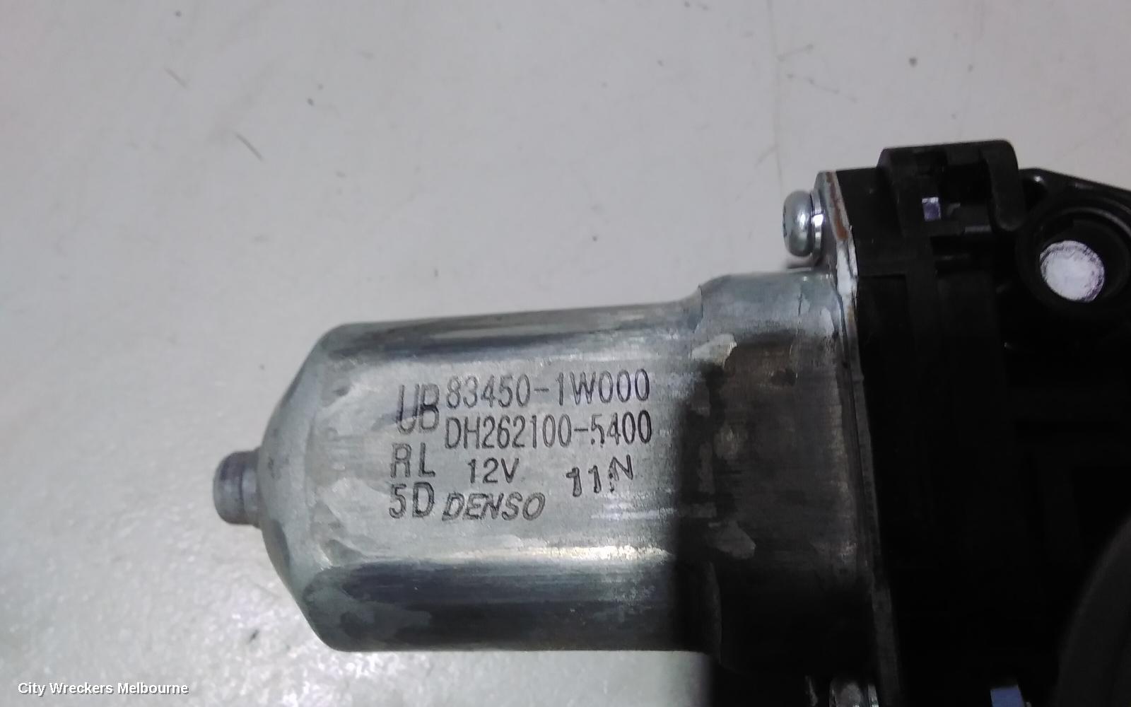 KIA RIO LEFT REAR WND REG/MOTOR, UB, DOOR REG ASSY (REG AND MOTOR), 5DR HATCH, 08/2011 - 11/2016