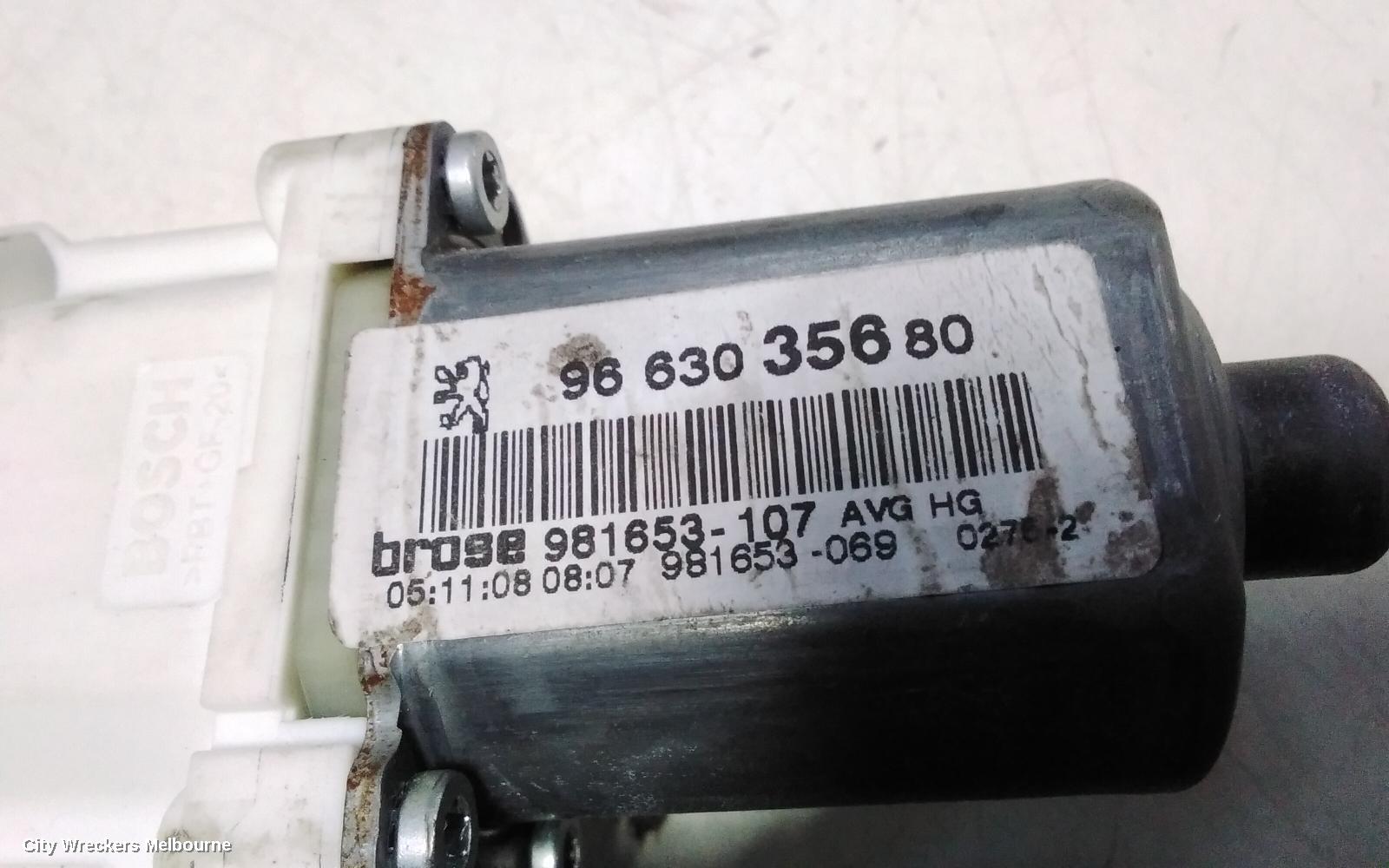 PEUGEOT 407 LEFT FRONT WINDOW REG/MOTOR, POWER, COUPE, 03/2006 - 12/2011